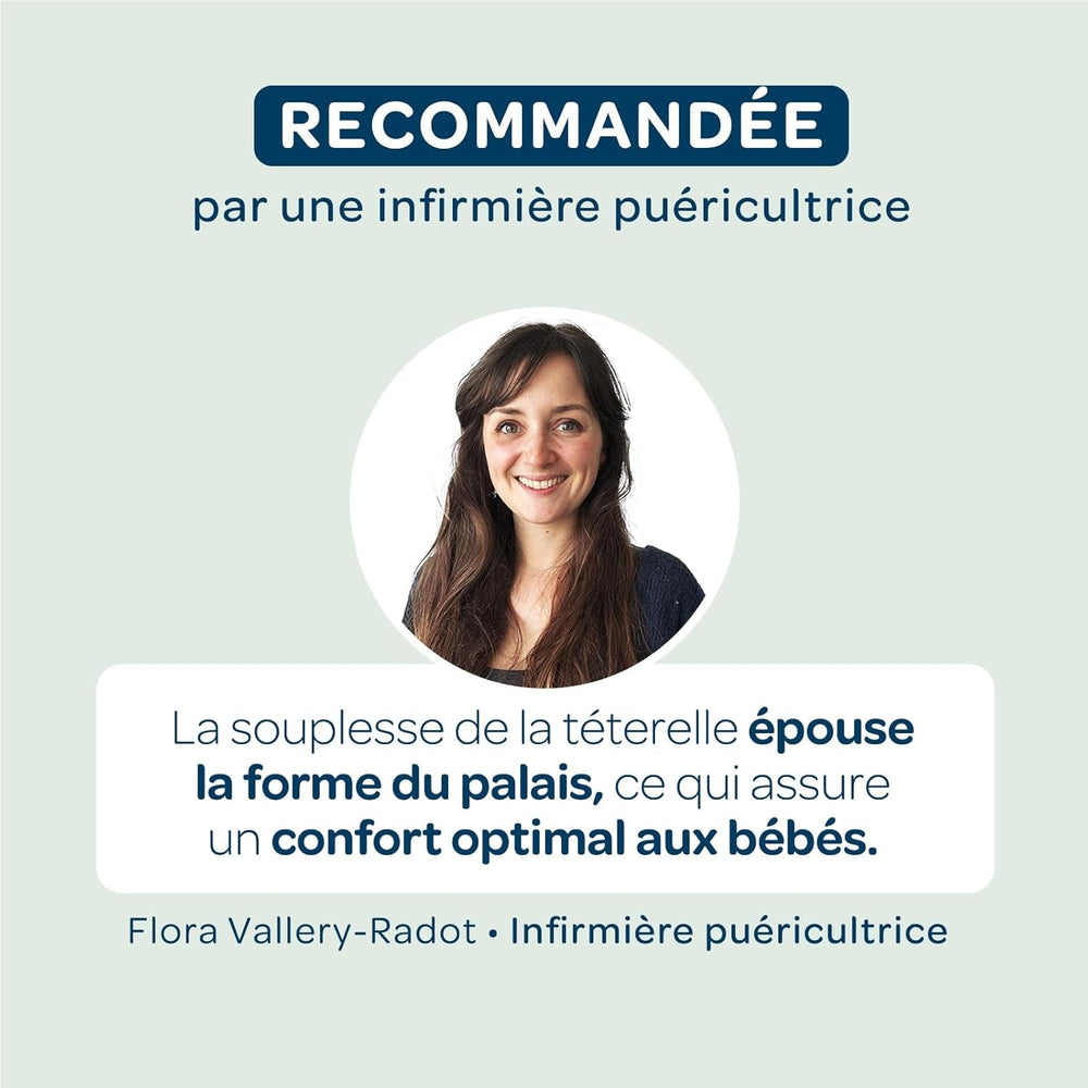 BIOLANE - Tetină rotundă - Suzetă extra subțire - 6+ luni - Verde bicolor - Tetină din cauciuc natural - Pentru dezvoltare orală - Moale și confortabilă