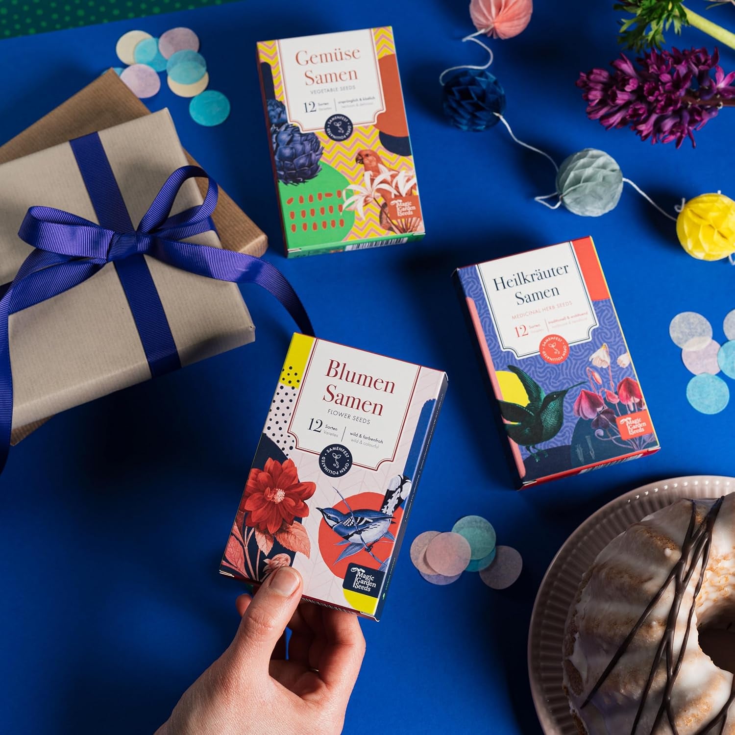 Flores Secas - 10 Variedades de Flores Polinizadas Libremente - Eternas y Hermosas - Juego de Semillas para Principiantes, como Pequeño Regalo o para Uso Personal