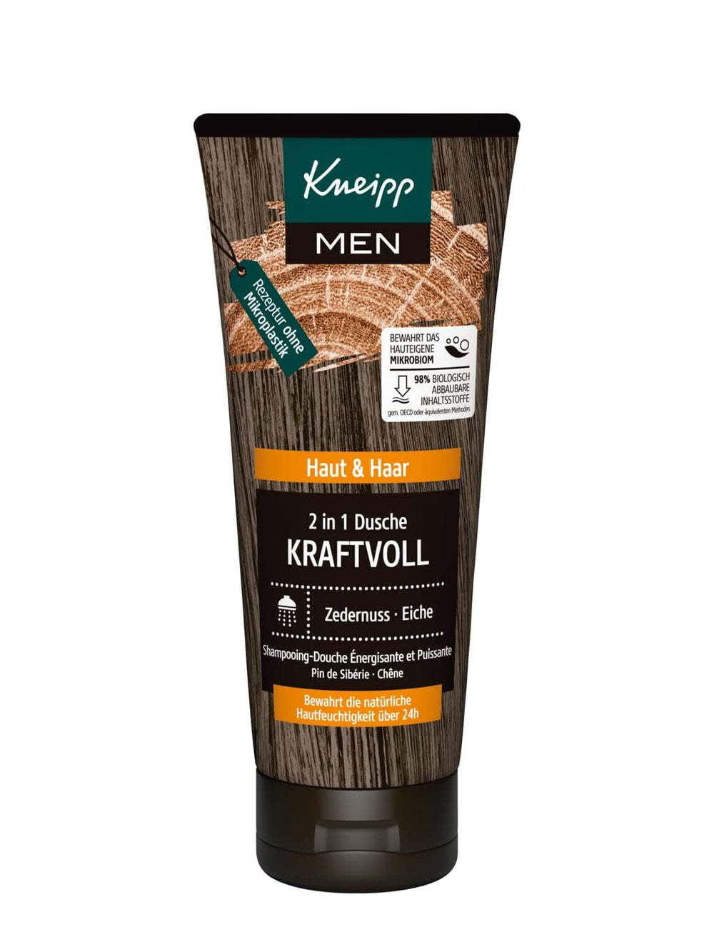 Kneipp MEN 2 en 1 Ducha Potente, Gel de ducha y champú, 200 ml Ducha y baño Naty Shop