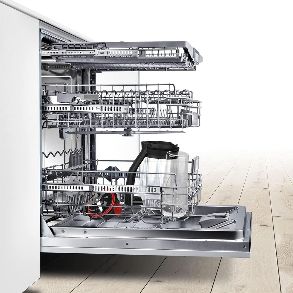 Bosch Batidora de pie Vitapower Serie 4 MMB6382M, Edelstahl-Klingen Made in Germany, 1,5L Thermosafe Glasbehälter, Stopfer, Sicherheitsdeckel, Spülmaschinengeeignete Teile, 30.000 U/Min, 1200 W, Edelstahl Kitchen Naty Shop