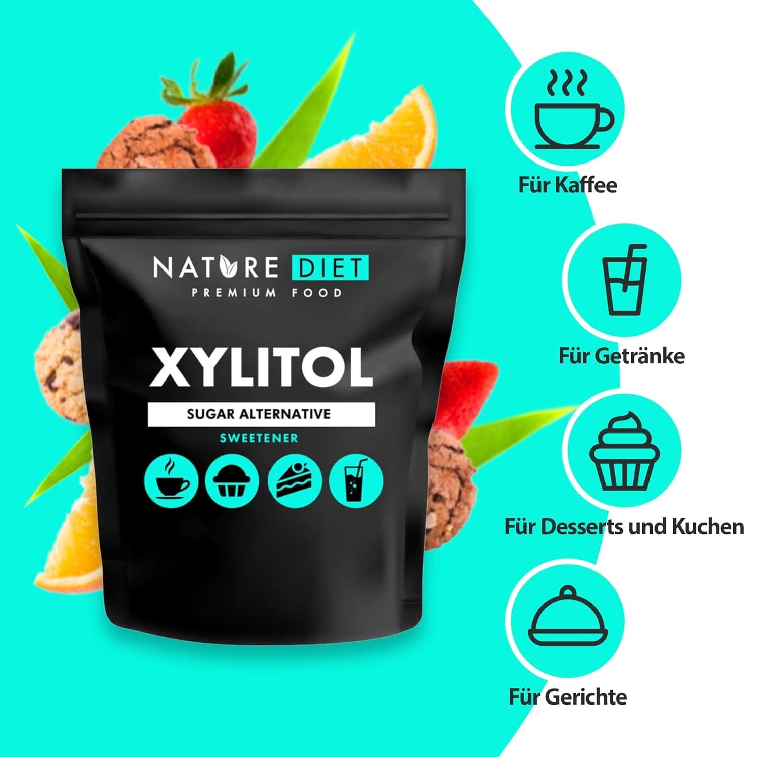 Nature Diet Xilitol, 1 Kg Edulcorantes Naty Shop