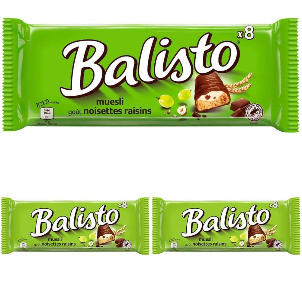 BALISTO® Multipack Muesli, Cereales y Pasas, 8x18,5g
