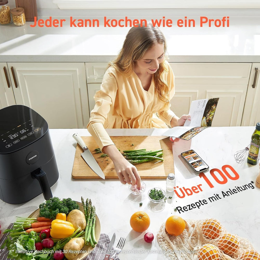 COSORI Airfryer, Freidora de Aire Caliente 7 en 1 4,7 L, Máx. 230℃ y 55DB de Ruido, Más de 100 Recetas Electrodomésticos Naty Shop