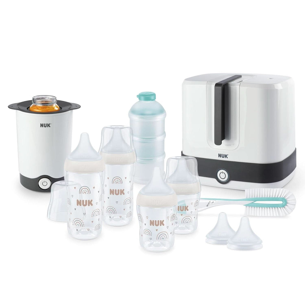 Set Extractor de Leche Manual NUK, Almohada de Silicona Suave, 2 Biberones Perfectamente Combinados, 150 ml Alimentación y Accesorios Lactancia Bebe Naty Shop Perfect Match Set