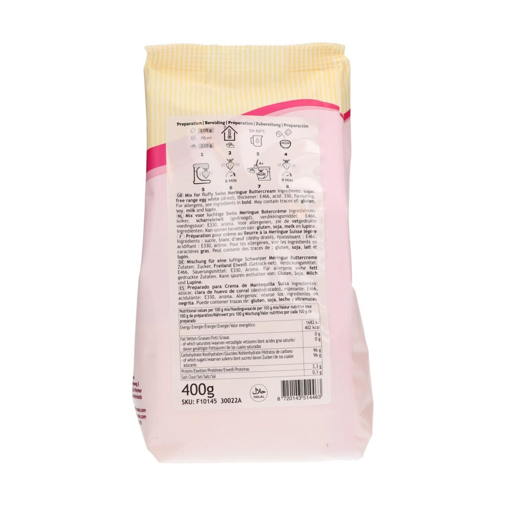 Funcakes Mix Für Schweizer Baiser Buttercreme: Einfach Zu Berübenen, Cremig, Perfekt Zum Dekorieren, Abdecken Und Füllen Von Kuchen, Belag Auf Cupcakes. 400 G. Mezcla para hornear y cocinar Naty Shop