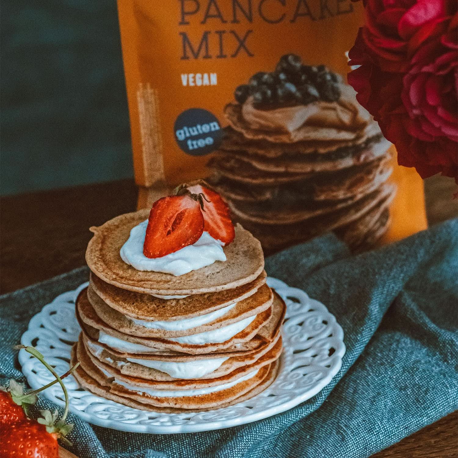 Bett'R Pancake Mix, mezcla para hornear ecológica, vegana y sin gluten, 6 x 400 gramos Kitchen Naty Shop