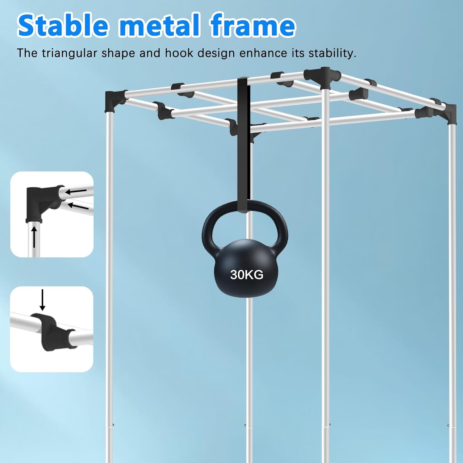 Aygrochy Tienda de Cultivo 60x60x160cm Tienda de Cultivo Interior con Bandeja Inferior Extraíble de PEVA Blanca Reflectante para Espacio de Cultivo de Plantas