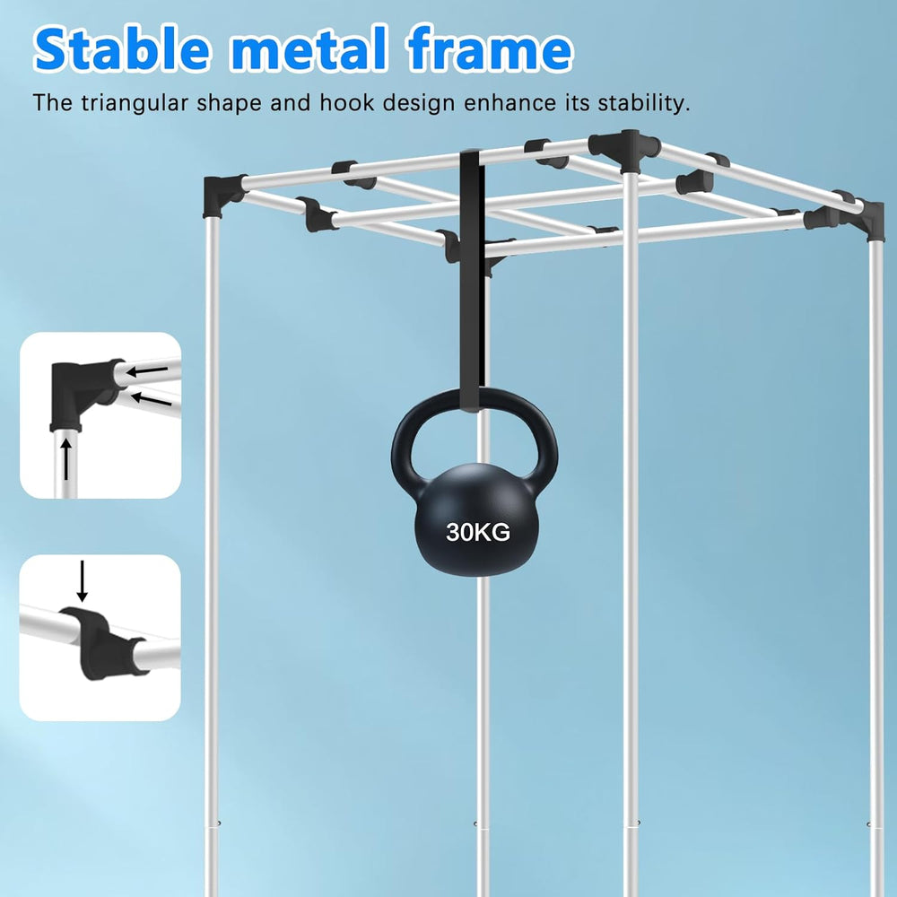 Aygrochy Tienda de Cultivo 60x60x160cm Tienda de Cultivo Interior con Bandeja Inferior Extraíble de PEVA Blanca Reflectante para Espacio de Cultivo de Plantas