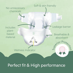 Pañales Moomin Baby Eco, talla 3, 5-8 kg, 48 piezas, pañales suaves premium | Suave y agradable para la piel, transpirable, absorbente, sin productos químicos innecesarios |