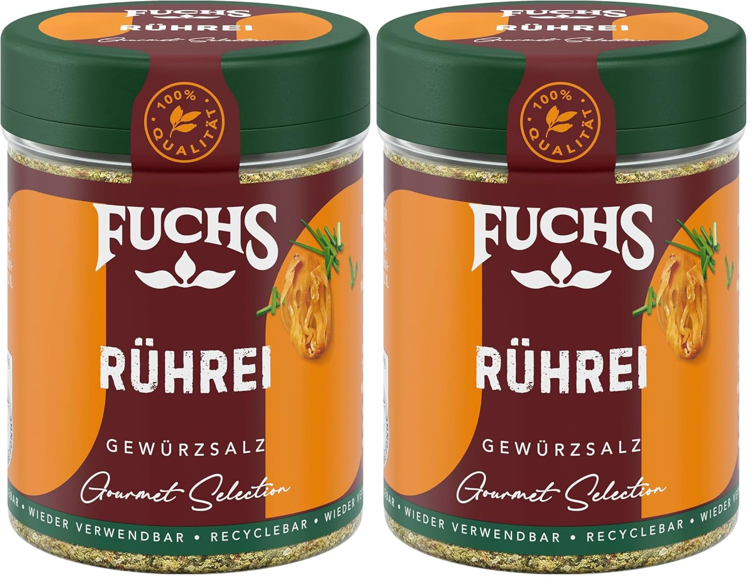 Fuchs Gourmet Selection Klassisch/Heimisch – Bratkartoffel Gewürzsalz, nachfüllbares Kartoffel Gewürz, Salz zum Würzen von Brat- & Ofenkartoffeln, Pommes Frites & Co, vegano, 70 g