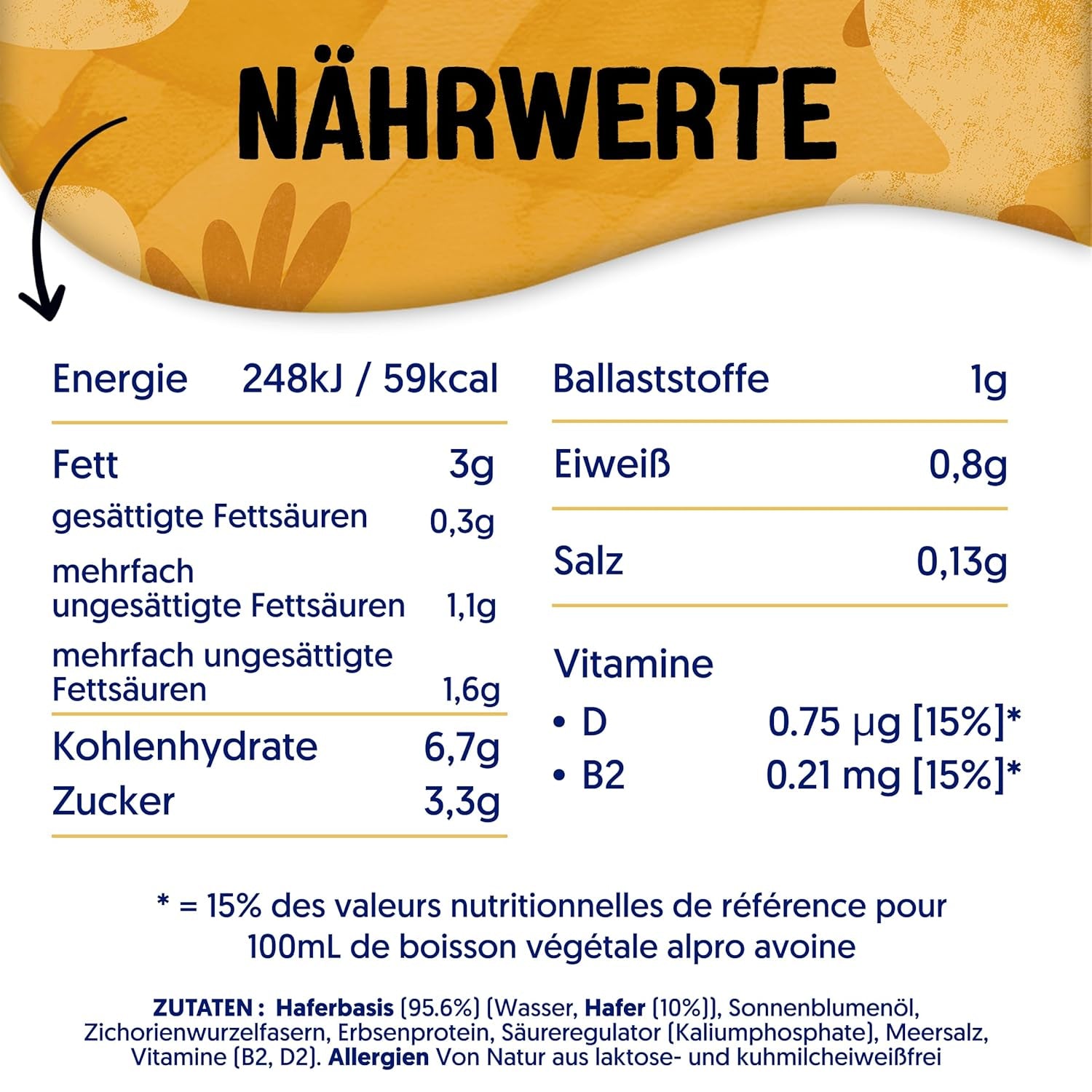 Alpro Barista Haferdrink – Zum Aufschäumen – Vegan und milchfrei – Von Natur aus lactosefrei – Rich an Ballaststoffen, Calcium and Vitaminen – 8 x 1 L – Haltbar