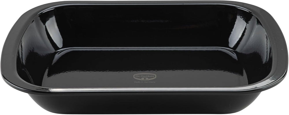 Dr. Oetker Back-Idee Kreativ Dessert- Und Auflaufform Aus Esmalte, 39,5 X 28 X 6,5 Cm– Hitzebeständig Bis 400°C, Schnittfest, Kratzfest, Induktionsgeeignet, Schwarz Moldes y bandejas para hornear Naty Shop