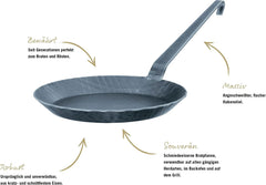 RÖSLE Tigaie din fier forjat seria 1888, de înaltă calitate, cu margine înaltă pentru cartofi prăjiți crocanți și carne prăjită rapid, potrivită pentru grătar și inducție Oale si Tigai Naty Shop