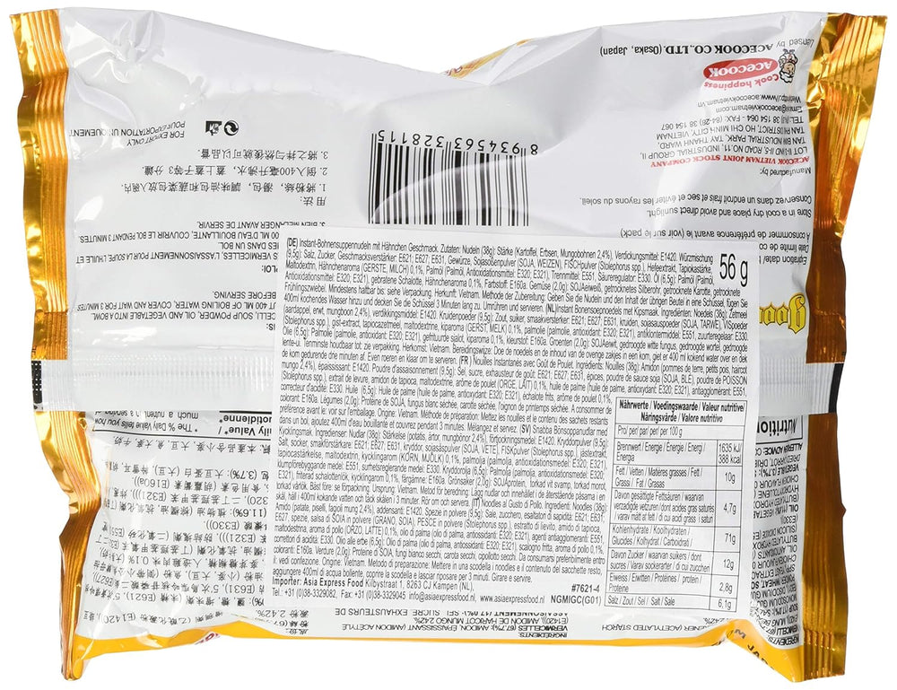 ACECOOK - Fideos Instantáneos de Vidrio GD con Pollo - (1 x 57g)