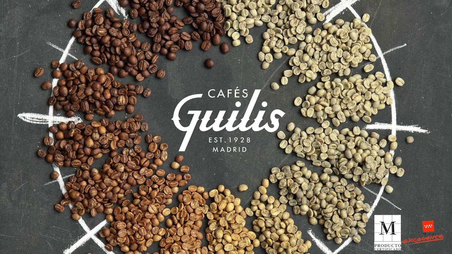 CAFES GUILIS DESDE 1928 AMANTES DEL CAFÉ- Kaffeebohnen Arabica Finca Mocatan kolumbien 2 kg