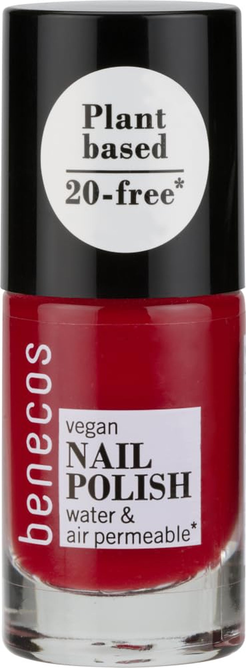 Benecos 20-Free esmalte de uñas vegano, rojo vintage - esmalte de uñas a base de hierbas - de secado rápido y de larga duración - permeable al agua - enriquecido con biotina - 5ml