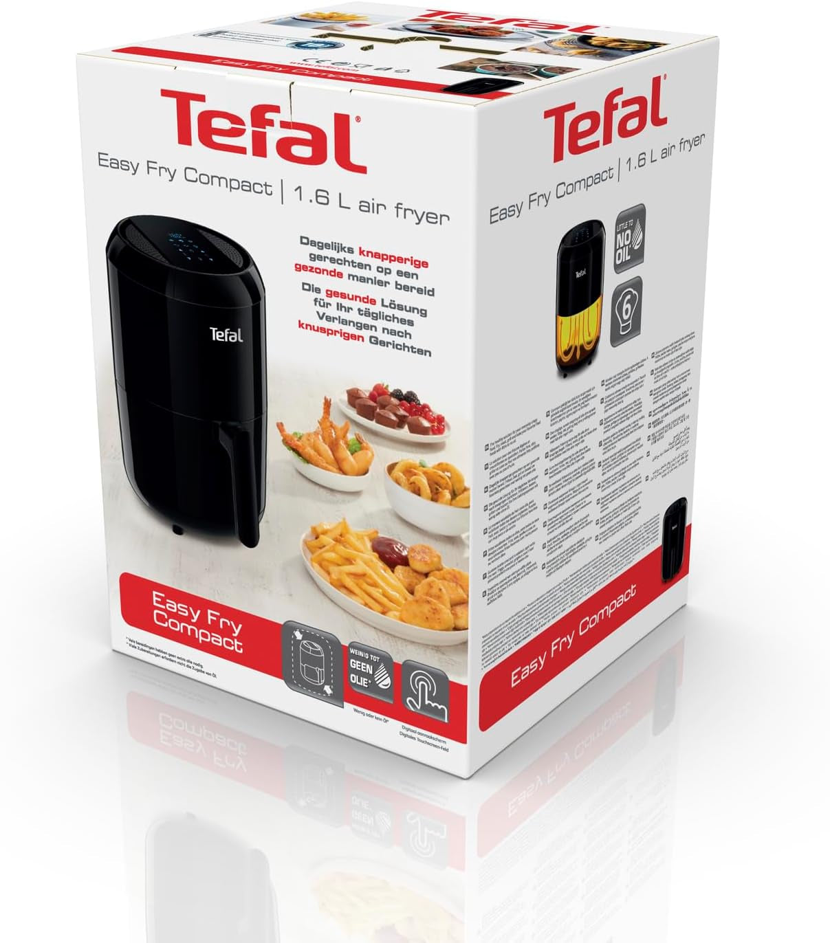 Tefal EY3018 Easy Fry Freidora de aire caliente compacta, 1,6L, 6 programas de cocción Electrodomésticos Naty Shop