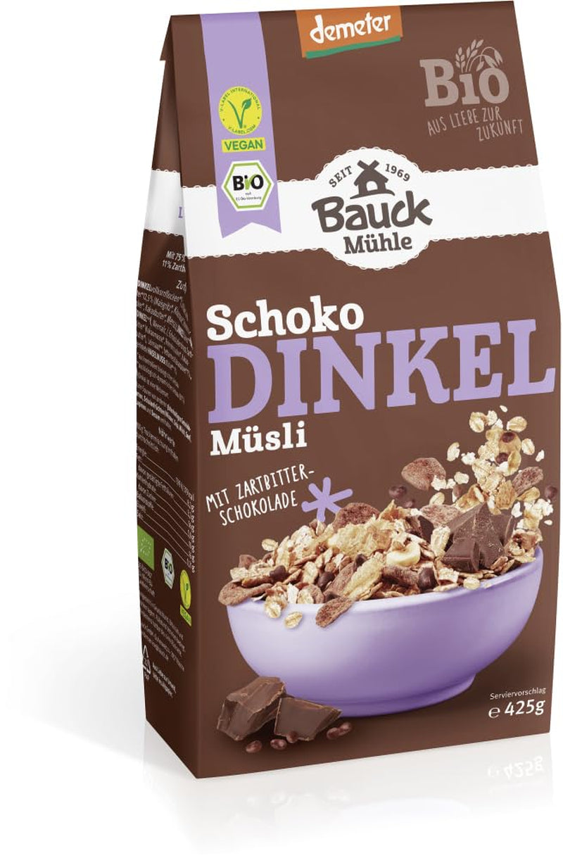 Bauck HOF Dinkelmüsli Schokozart, 425G (1Er Pack) Cereale Naty Shop 12 X 425 Gr