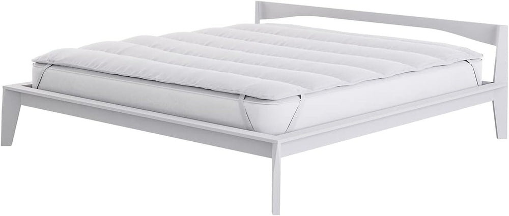 Ropa de cama italiana Elegante Topper acolchado, blanco, doble Edredones y edredones Naty Shop
