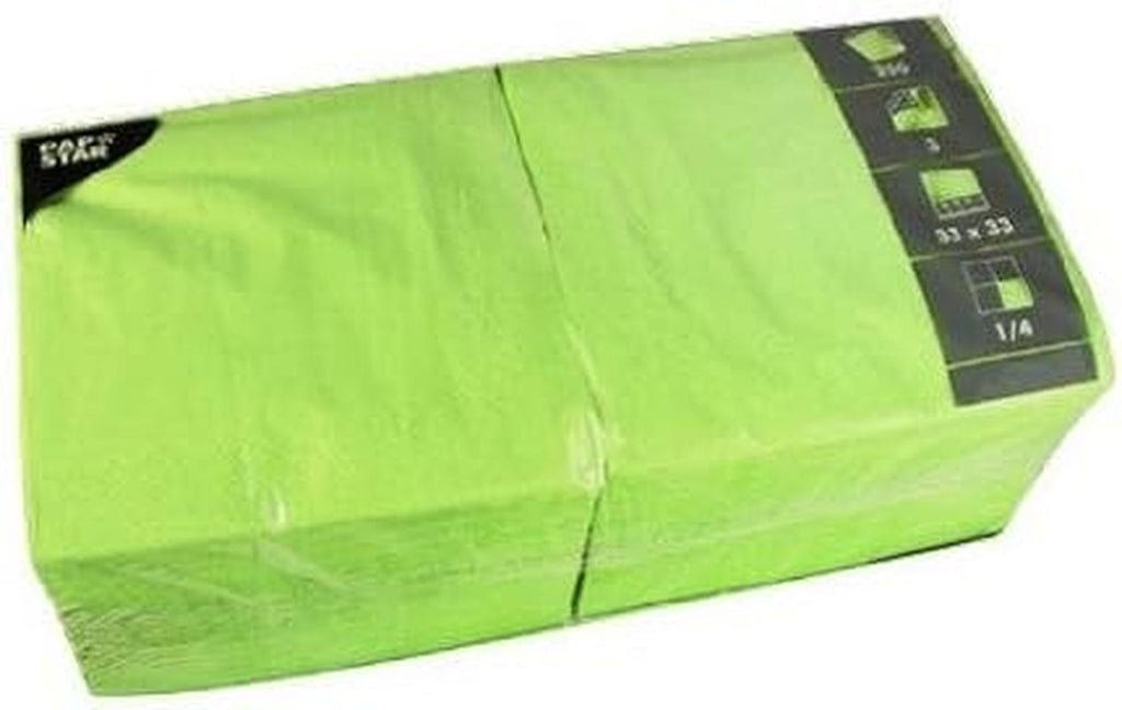 250 șervețele, 3 straturi 1/4-fold 33 Cm X 33 Cm verde măr