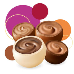 merci lovelies Cremoso – 1 x 185g – Caja de bombones con 4 especialidades de chocolate rellenas – Bolas de chocolate para compartir y regalar