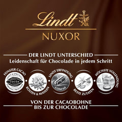Lindt NUXOR, Gianduja cremoasă (cu lapte și neagră) cu alune prăjite întregi, 206 grame Bomboane de Ciocolata Naty Shop