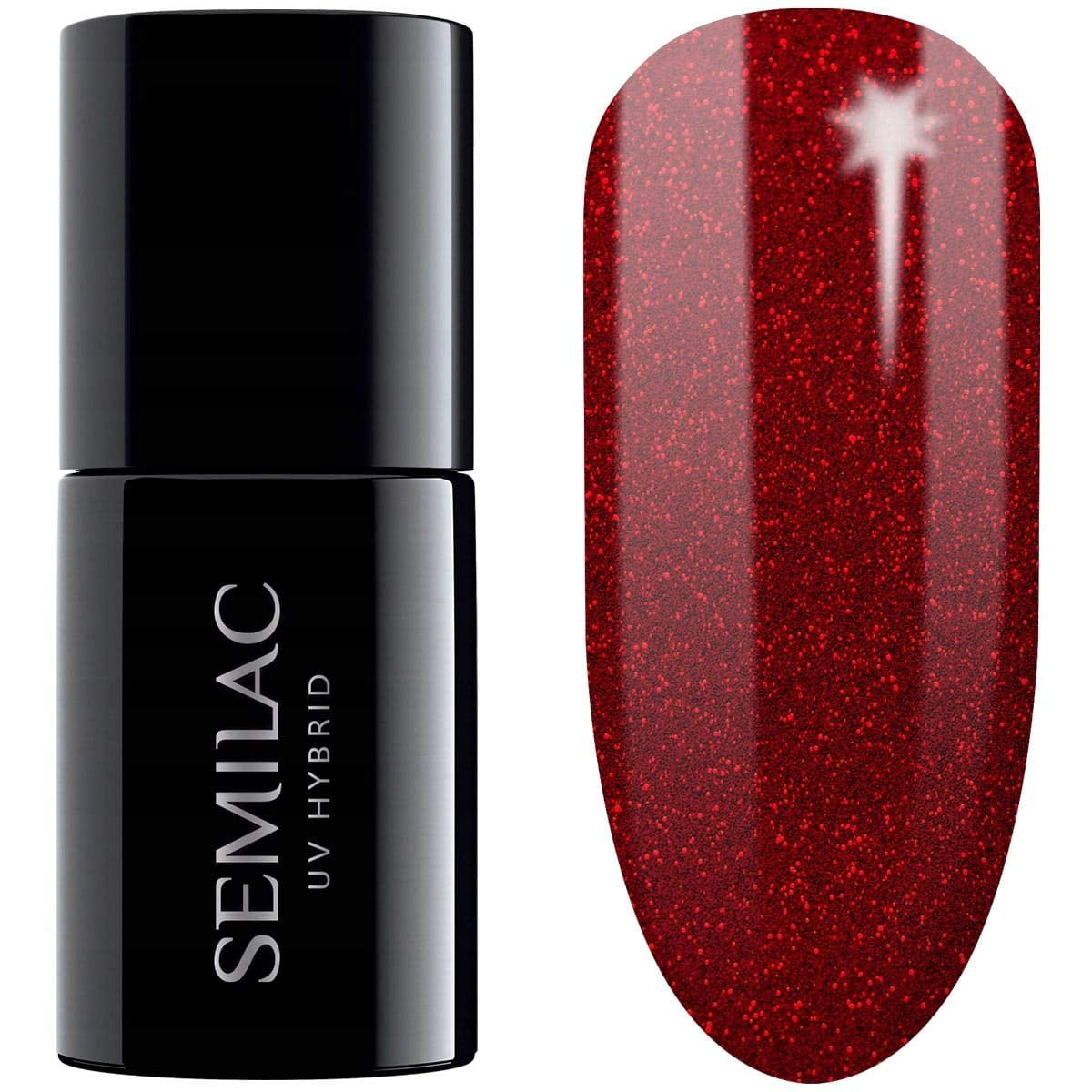 Semilac UV Nagellack Hybrid 404 Muffin de Frijoles Negros 7ml Kollektion Sabores de Otoño