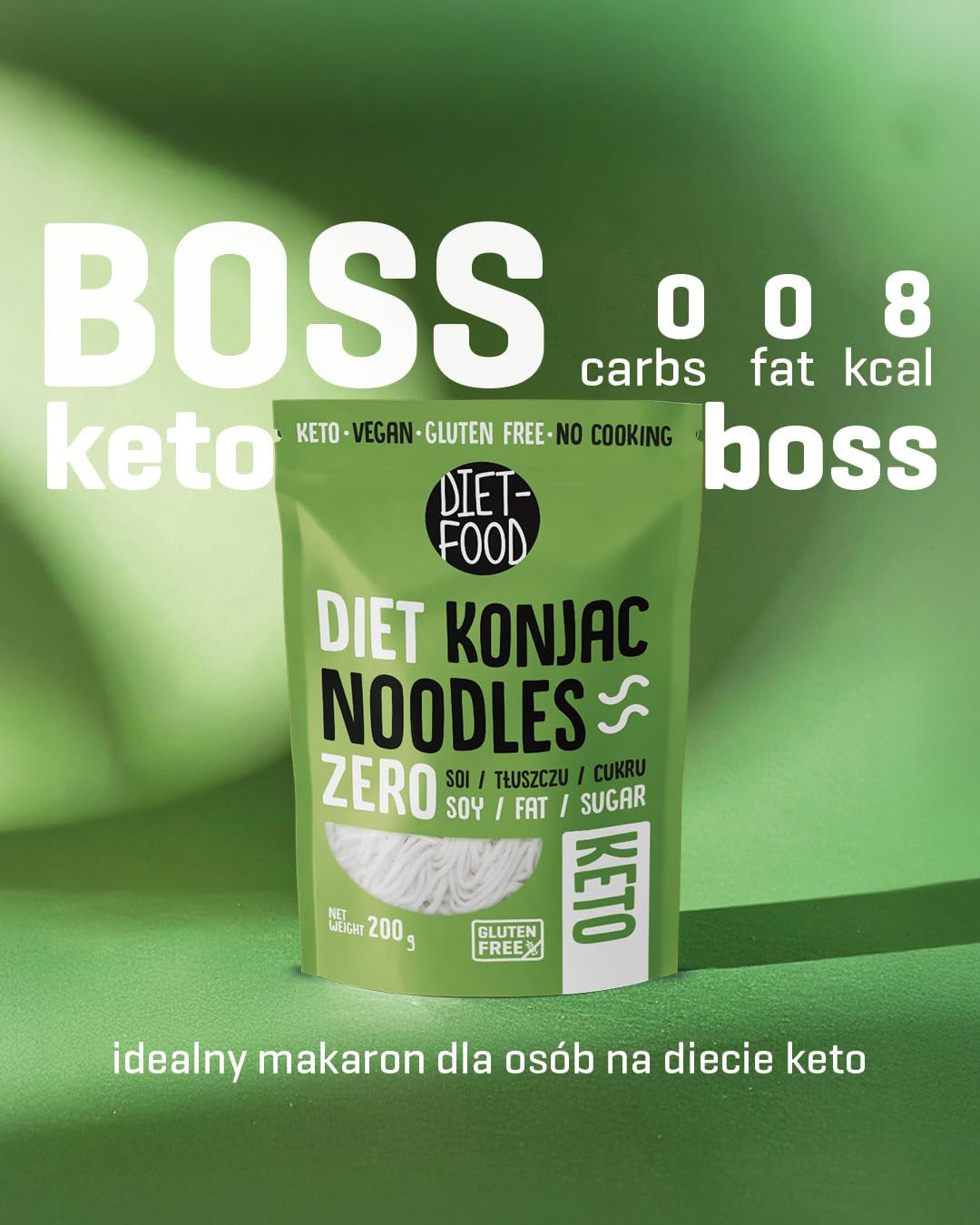 Fideos Shirataki Dietéticos | Fideos Konjac bajos en carbohidratos | 200 gramos de fideos dietéticos solubles en agua, veganos, bajos en calorías, sin grasa, sin soja, sin gluten