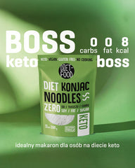 Fideos Shirataki Dietéticos | Fideos Konjac bajos en carbohidratos | 200 gramos de fideos dietéticos solubles en agua, veganos, bajos en calorías, sin grasa, sin soja, sin gluten