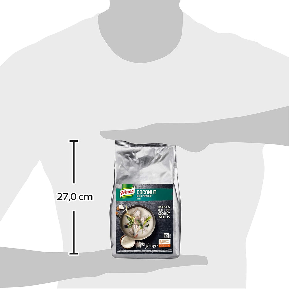 Knorr Kokosmilch Pulver (leche en polvo con 20 frischen Kokosnüssen, ergibt 6,6 litros Kokosmilch) 1er paquete (1 x 1 kg)