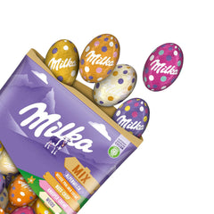 Mezcla para huevos Milka - Mezcla colorida de huevos de chocolate rellenos para Pascua, en cinco variantes - 350g