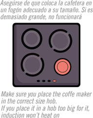 NERTHUS FIH 833 Espressor cu inducție pentru 3 cești, Espressor italian clasic