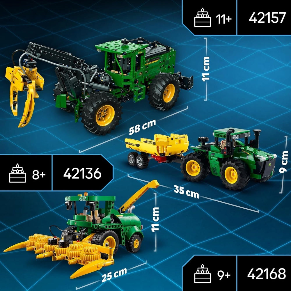 LEGO Technic Tractor 4x4 John Deere 9620R con remolque volquete Juguete agrícola clásico para niños y niñas Kit de modelos coleccionables de 8 años 42136 Juegos de construcción Besuche den LEGO-Store