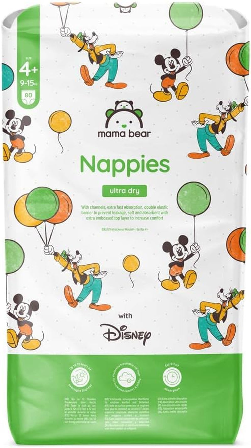 Marca Amazon: Mama Bear Disney Pañales ultra secos, tamaño 3 (4-9 kg) - Caja mensual, blanco, 172 unidades (2 paquetes de 86)
