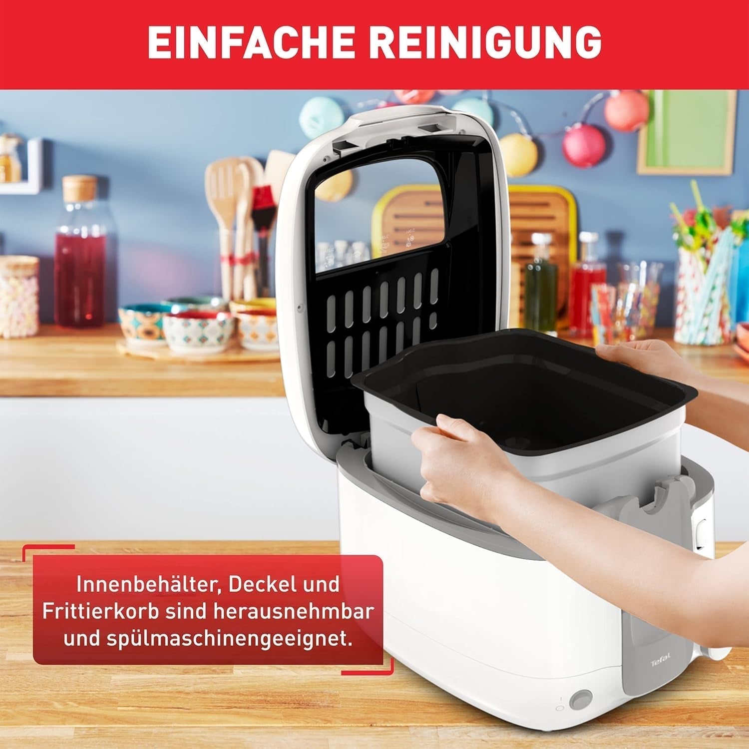 Friteuză Tefal Super Uno Access, capacitate 2,2 L, piese rezistente la mașina de spălat vase, filtru de mirosuri Electrocasnice Naty Shop