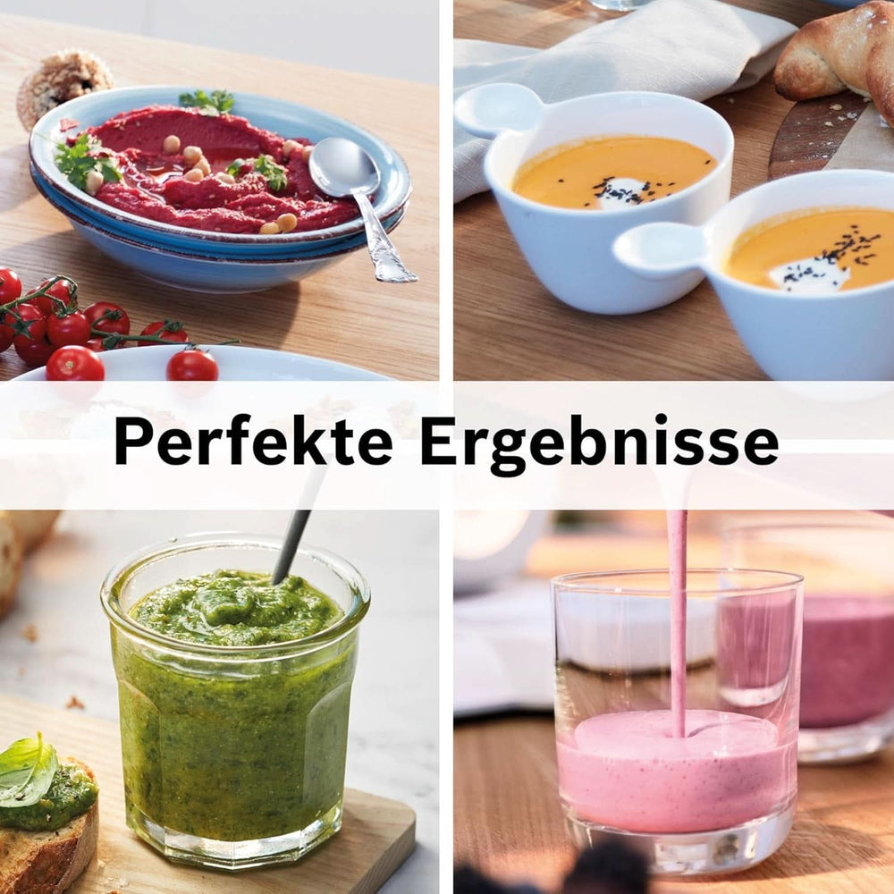 Bosch Batidora de pie Vitapower Serie 4 MMB6141B, Hochwertige Edelstahl-Klingen, 1,5L Tritan-Mixbehälter, Spülmaschinengeeignete Teile, 30.000 U/Min, 1200 W, Schwarz Kitchen Naty Shop