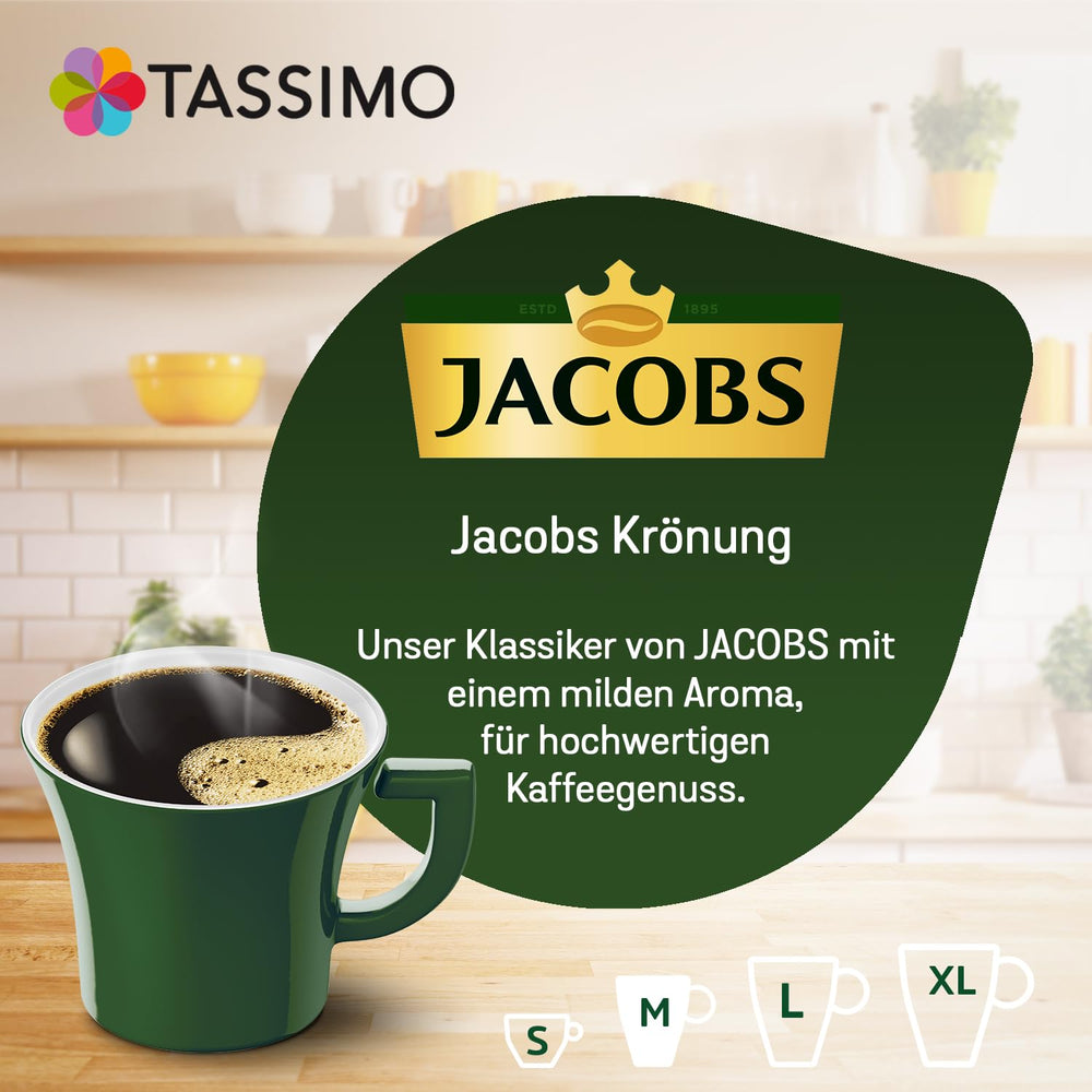 Tassimo Kapseln Jacobs Krönung, 5 x 16 Pads, 80 Kaffeekapseln