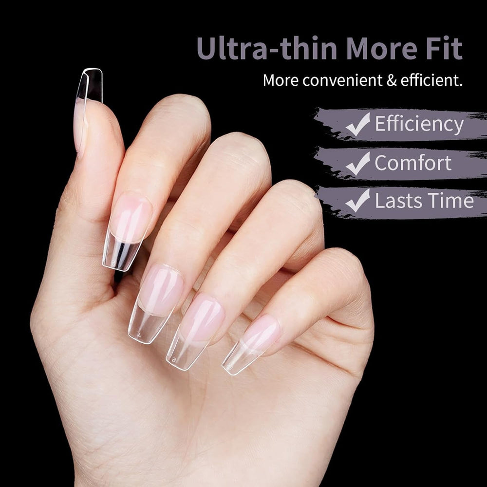 Unghii false scurte, model balerină, 120 bucăți, pentru lipire, 12 dimensiuni, unghii artificiale scurte, gel moale, acoperire completă, vârfuri de unghii pentru unghii cu gel scurte, S