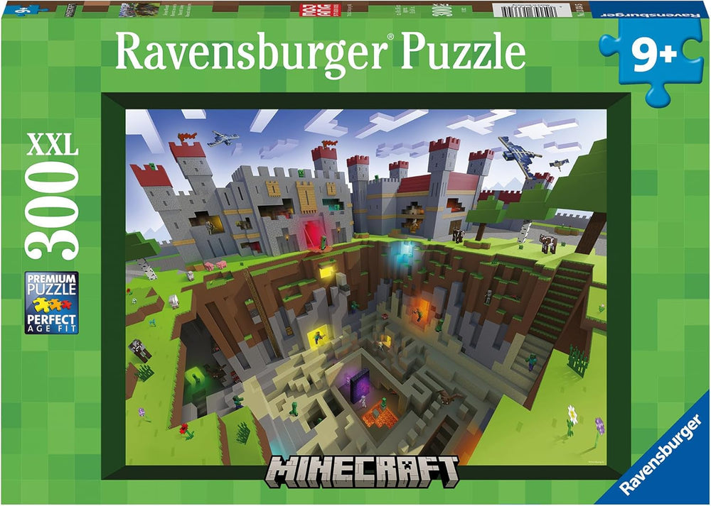 Puzzle Ravensburger para niños 13334 - Minecraft Cutaway - Puzzle Minecraft XXL de 300 piezas para niños mayores de 9 años Puzzle Naty Shop Single