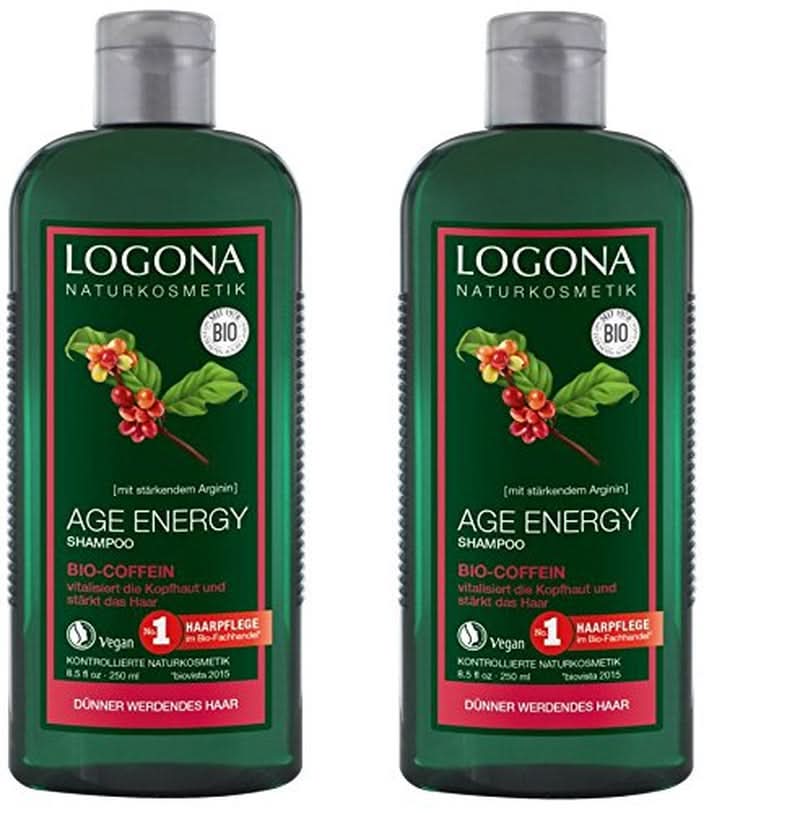 LOGONA Natural Cosmetics, Șampon, formulă vegană din cafeină organică, 250 ml Duș și baie Naty Shop 500 ml