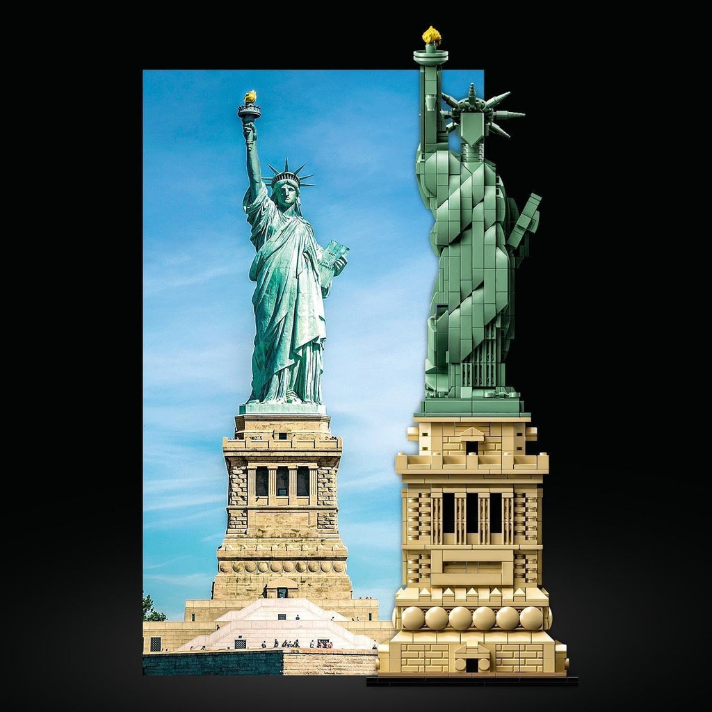LEGO Architecture Statuia Libertății, set mare, kit model, suvenir New York, potrivit ca decor pentru casă și birou, idee de cadou pentru copii și adulți 21042 Seturi de constructie Besuche den LEGO-Store