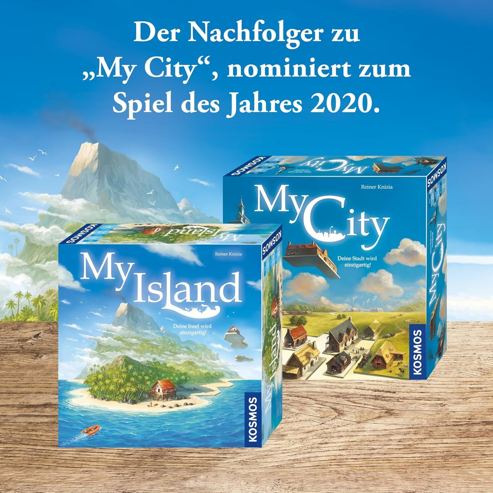 Kosmos 682224 My Island, joc Legacy cu 8 capitole, joc de societate pentru 2-4 jucători cu vârsta de 10 ani și peste, bazat pe succesul jocului My City (nominalizat pentru Jocul Anului 2021)