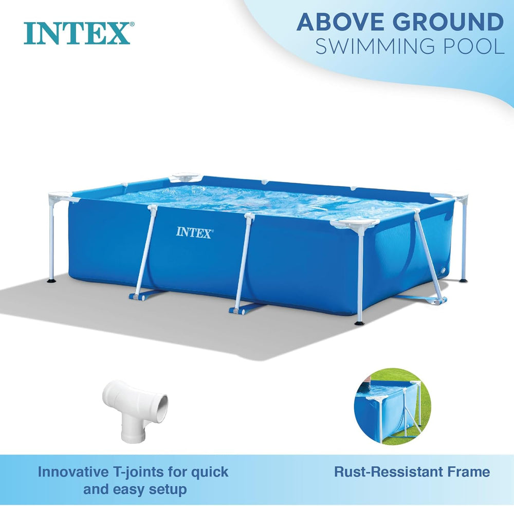 Intex 28271NP - Piscină supraterană dreptunghiulară cu cadru, 2282 L, oțel și PVC, albastră, 260x160x65 cm