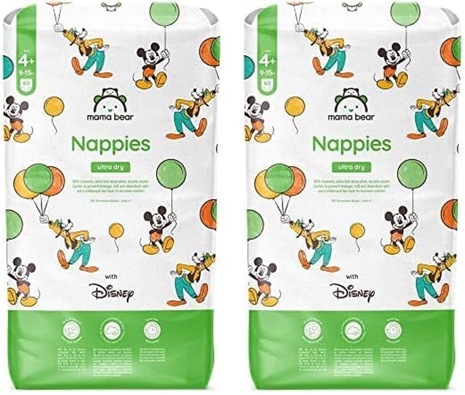 Marca Amazon: Mama Bear Disney Pañales ultra secos, tamaño 3 (4-9 kg) - Caja mensual, blanco, 172 unidades (2 paquetes de 86)
