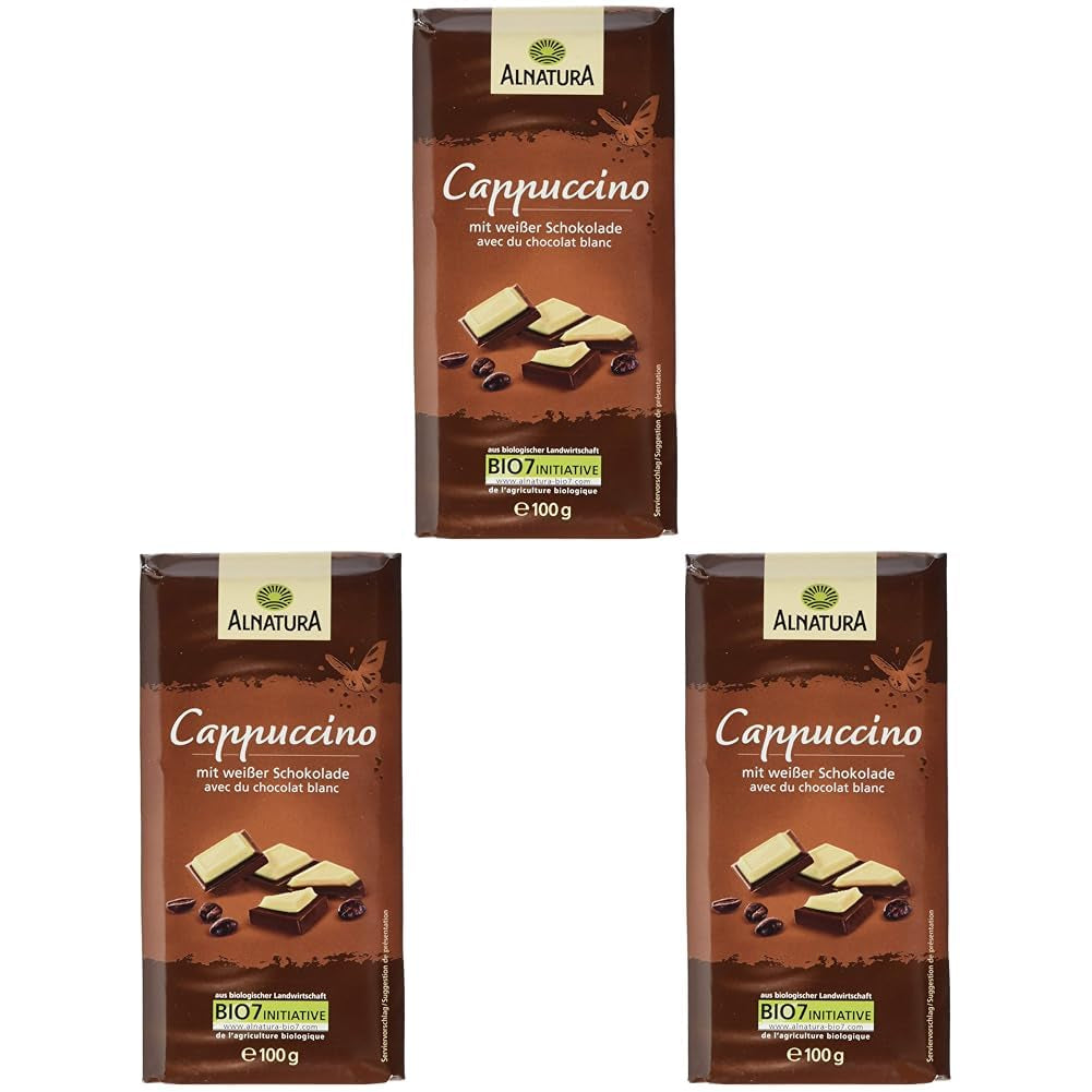 Chocolate orgánico relleno de capuchino, 100g
