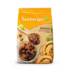 Seeberger Sultanas: Pasas Sultanas de Turquía, ligeras, dulces y afrutadas, Pack 13 x 200 gramos Naty Shop Productos Deshidratados 500 gramos
