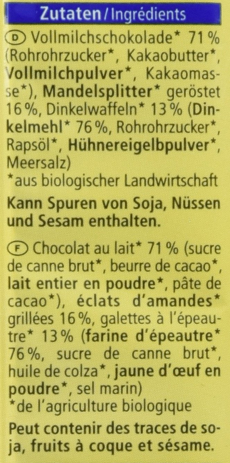 Taler crocant din speltă organică cu felii de migdale, 100 g