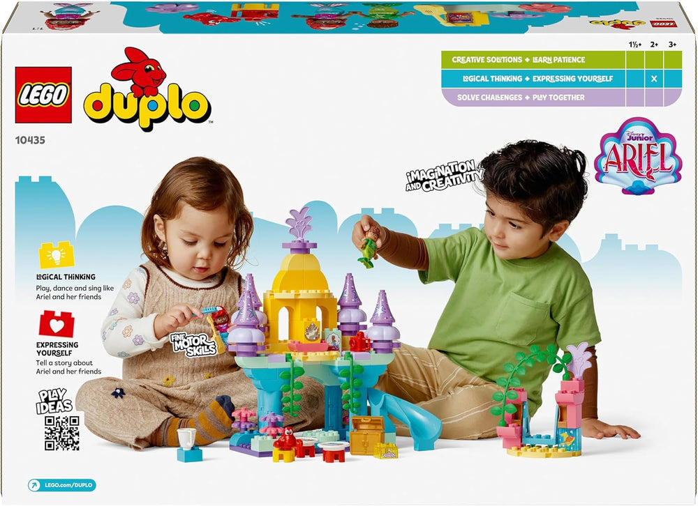LEGO DUPLO | Palacio Mágico Subacuático de Ariel de Disney, juguete educativo para la sirena Ariel, castillo submarino para niños mayores de 2 años 10435 Juegos de construcción Besuche den LEGO-Store