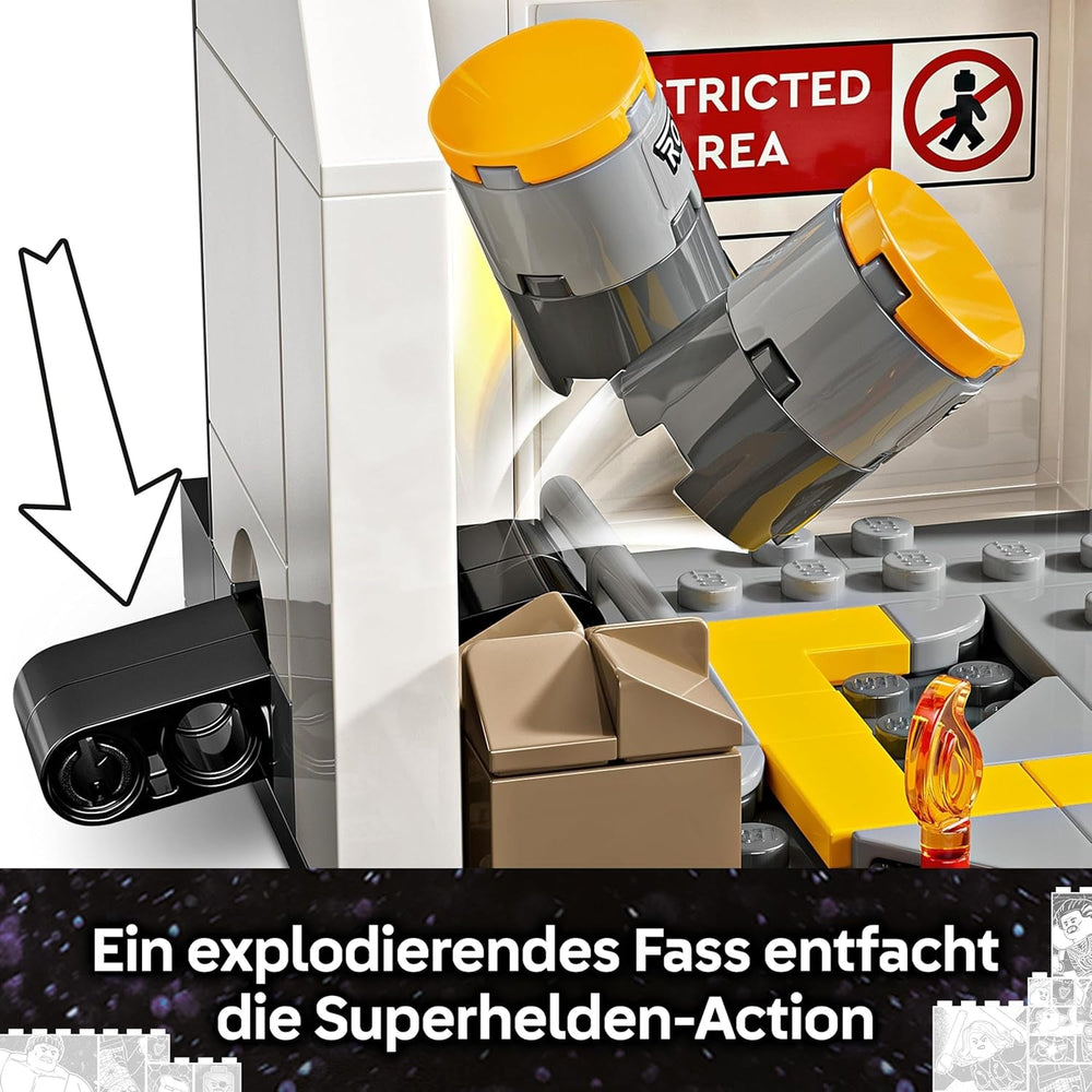 LEGO Marvel Captain America: Civil War Action Duel - Juego de superhéroes con 8 minifiguras - Juego de construcción y juego de aviones de juguete - Regalo para niños y niñas 76314 Juegos de construcción Besuche den LEGO-Store