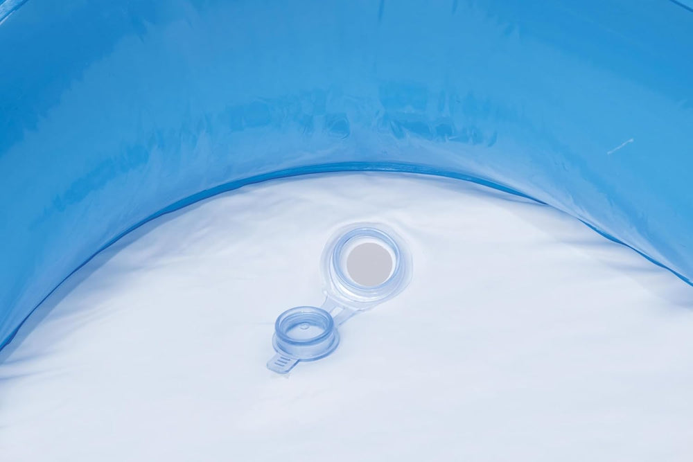 Bestway - Piscina Hinchable Rectangular Blue Deluxe, 211 x 132 x 46 cm, Azul/Blanco